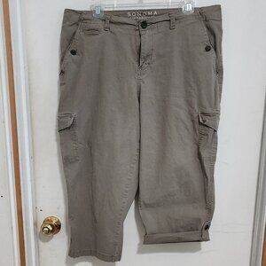 Sonoma Ladies Capri Pants with Cargo Pockets, Size 16